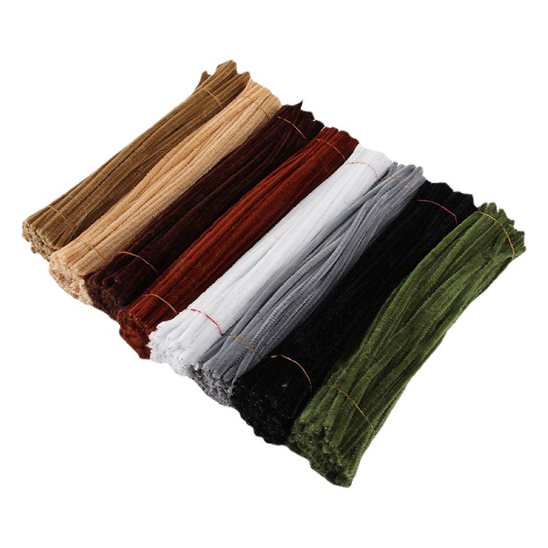 Hecho a mano DIY trenzado paquete de material cifrado ramo de lana Raíz de lana de la raya del color torcido palo de los niños hechos a mano juguetes creativos