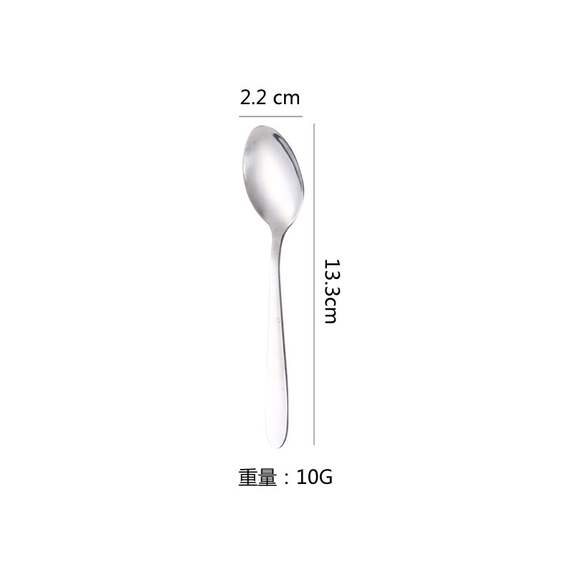 ステンレススプーン家庭用長柄スプーンシンプルコーヒースプーン子供食事攪拌スプーン工場食堂スプーン|undefined