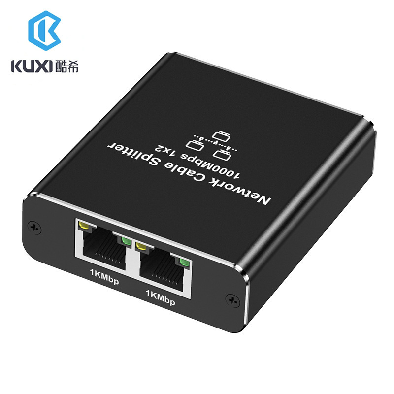 Network Cable Splitter Adapter One-To-Two Connector for Simultaneous Internet Access with Router