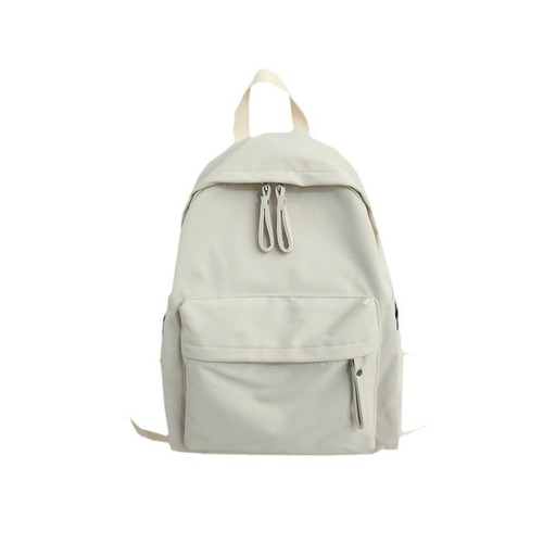 Minimalist monochrome backpack for men and women, travel and casual use, large capacity, water-resistant, student dual-shoulder backpack