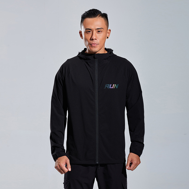 Chaqueta deportiva de otoño chaqueta al aire libre de los hombres de una sola capa a prueba de viento impermeable deportes ropa de Montañismo soporte de impresión LOGO