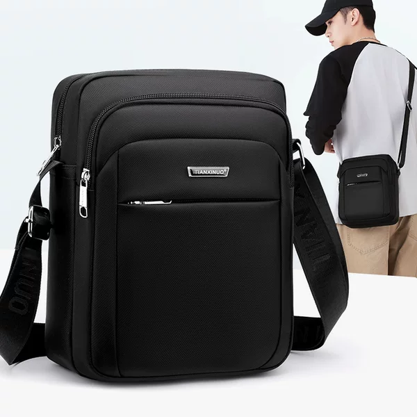 Business Commuter Men's Bag, Large Capacity Travel Casual Men's Shoulder Bag, Compact Multi-Compartment Portable Men's Crossbody Bag