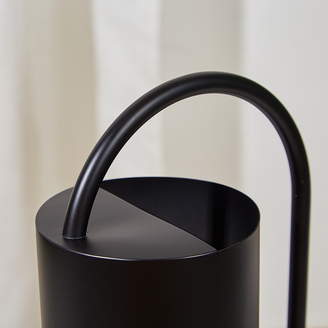 2023 nuevo acero inoxidable boca larga hervidor de riego metal negro regadera jardinería regadera 1500ml