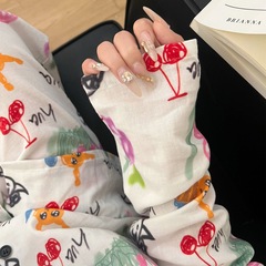 漫画落書きパジャマ女性春と秋の新型長袖長ズボンins日系かわいい学生ルームウェアセット