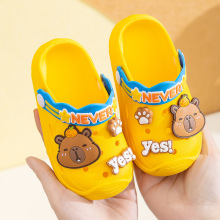 2025新款儿童凉鞋男女孩3-12岁宝宝可爱小熊防滑包头两穿儿童拖鞋