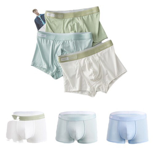 Dropshipping men's underwear solid color Lenzing Modal sports boys breathable boxer briefs boxer briefs