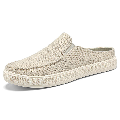 Men's Slip-on Summer Breathable Low-Top Casual Shoes, Outwear Slippers, Home Trendy Fabric Shoes, Comfortable Father's Shoes