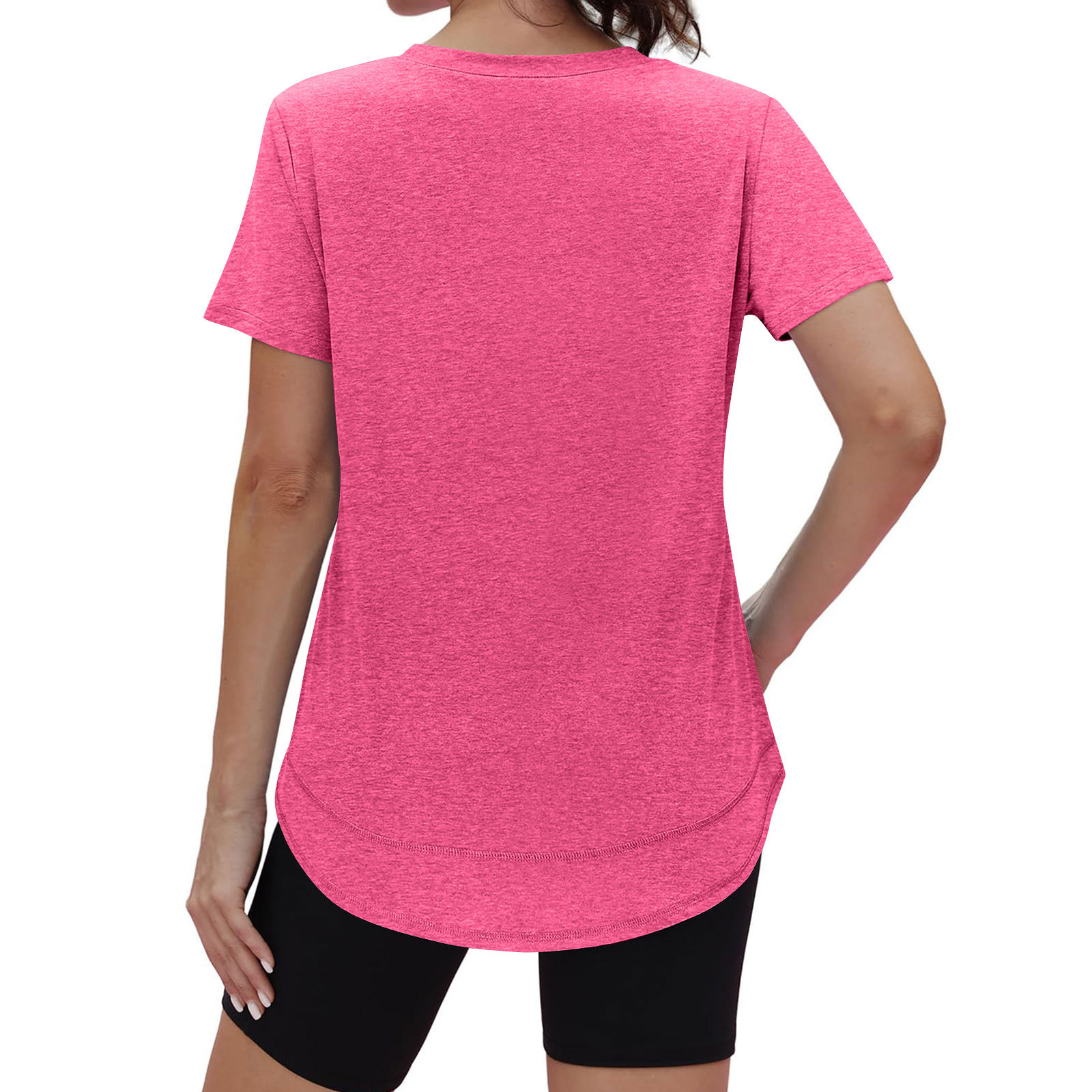 European And American Cross-border Summer New Women's Casual Loose Fashion Short-sleeve Solid Color Round-neck Pullover_ecoleips.com