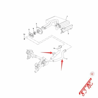 Suitable for Citroen C5 | automobile water pipe