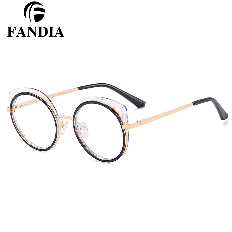 81089 nuevo marco completo gafas casuales marco femenino tendencia delgada cara gafas marco al por mayor miopía gafas anti luz azul