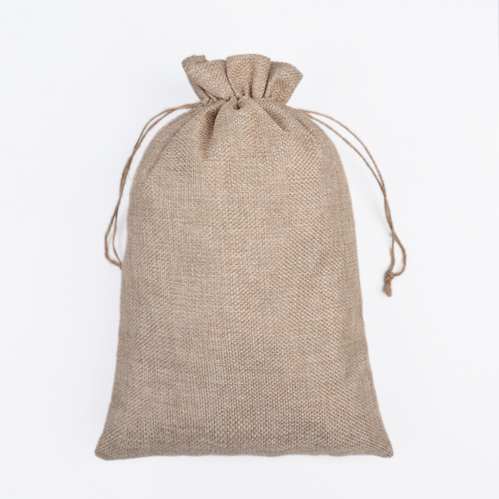 Bolsa de lino con cordón peine café jabón joyería artesanal caja de regalo bolsa de lino de imitación caramelo de navidad bolsa de lino con cordón image 15