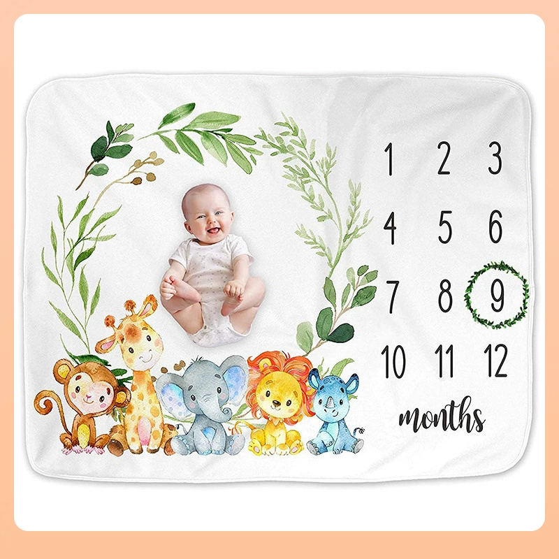 ✅Детская веха месяца цифровая камера одеяло фланелевое одеяло одеяло одеяло для кондиционирования воздуха фото фон