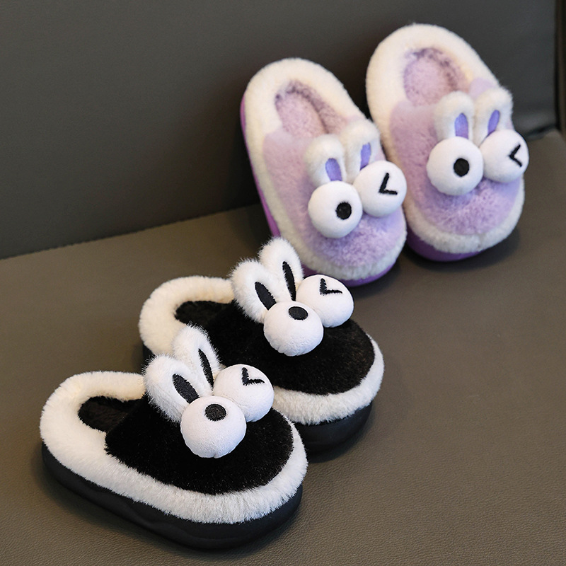 Kinder Wolle Herbst Winter, 2024 neue Modell Mädchen, Indoor Anti Slip und warme Baby Baumwolle Hausschuhe für Jungen, Winter_voghion.com