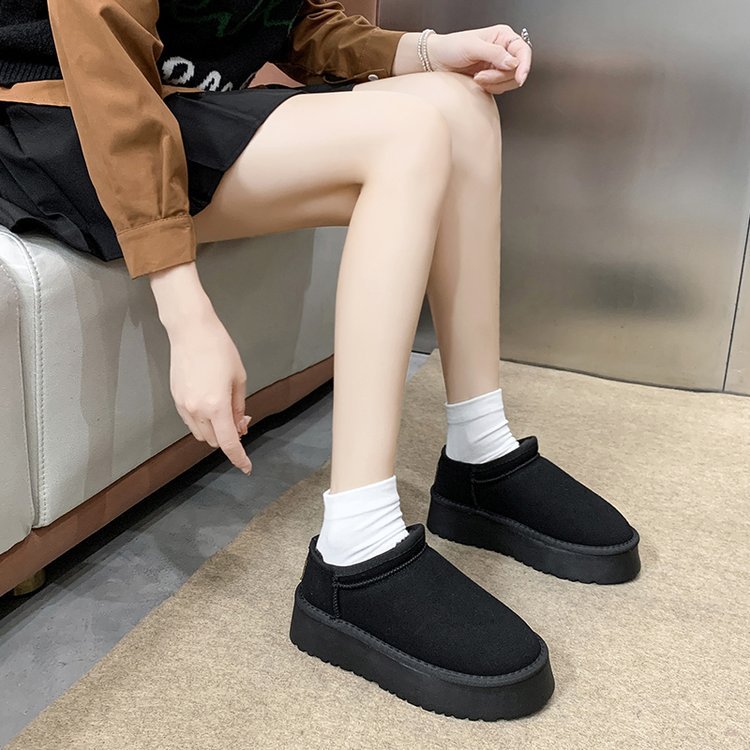 Women's Winter Ankle Boots With Plush Lining And Thick Sole_voghion.com