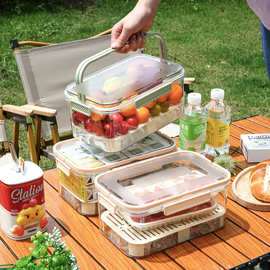 【送原装冰袋】户外野餐手提保温盒春游露营水果饮料食材保鲜盒