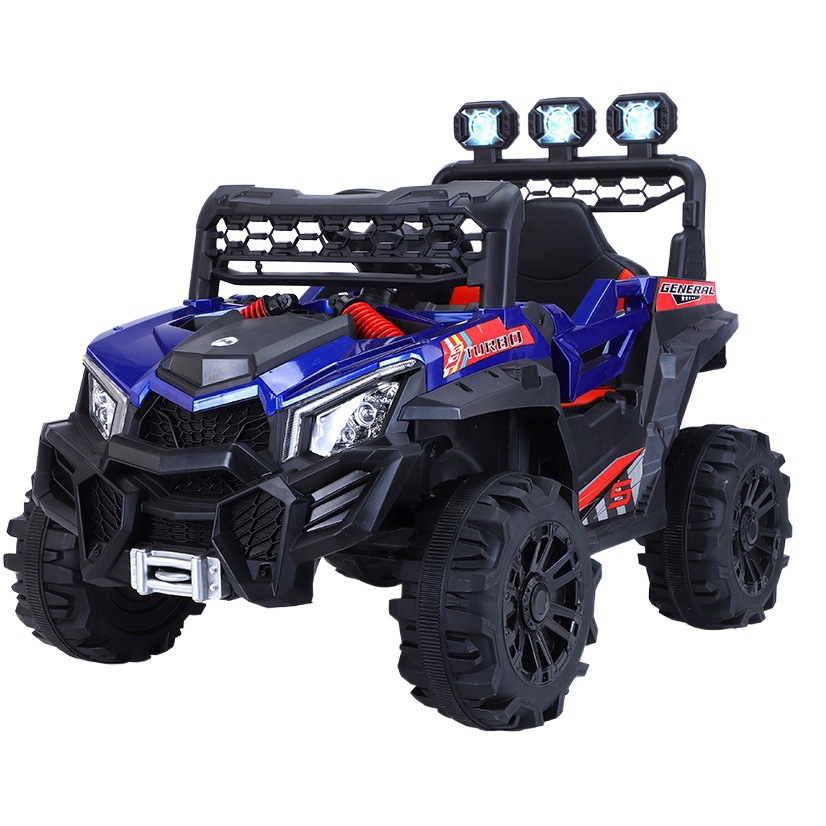 Coche eléctrico para niños de cuatro ruedas bebé cochecito de Doble accionamiento para niños coche de juguete de control remoto puede sentarse coche todoterreno