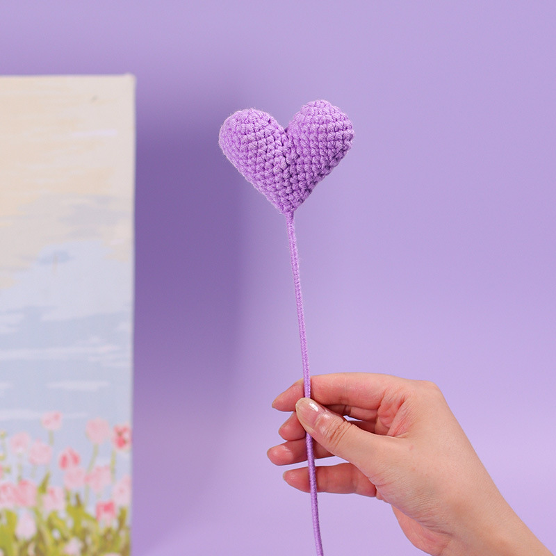 クロスボーダーの手編みの完成品の小さい花束は花の毛糸のメリヤスの花束を模倣します。|undefined