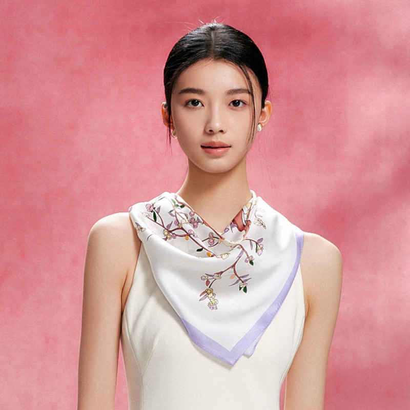 İpek Eşarp %100 Dut İpeği 65cm Düz Krep Saten Orta Boy Kare Eşarp_voghion.com