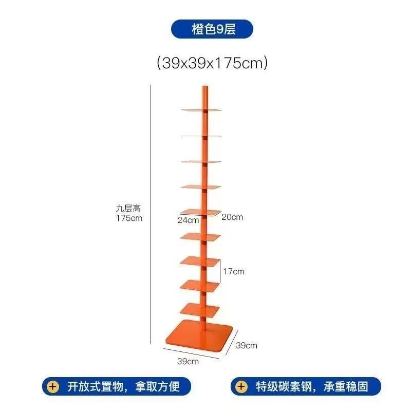 アイアン本棚シンプルでクリエイティブな多層組み合わせ回転可能な収納ラックリビングルームコーナー非常に狭いディスプレイラック