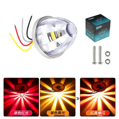 Cross-Border Dual-Color Watermelon Light Led Width indicator light - red-yellow-single-pack-10-30v-always-on-flashing