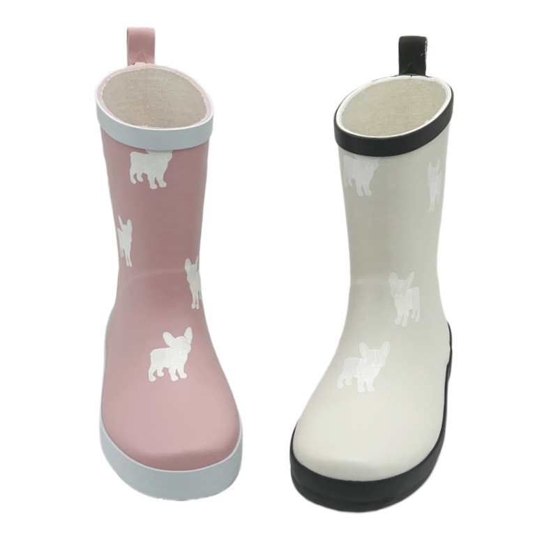 Fashionable Kidsren's Rain Boots That Change Color When Exposed to Water, Rubber Rain Boots, Cute Puppy Mid-Length Lightweight Kidsren's Comfortable Water Shoes