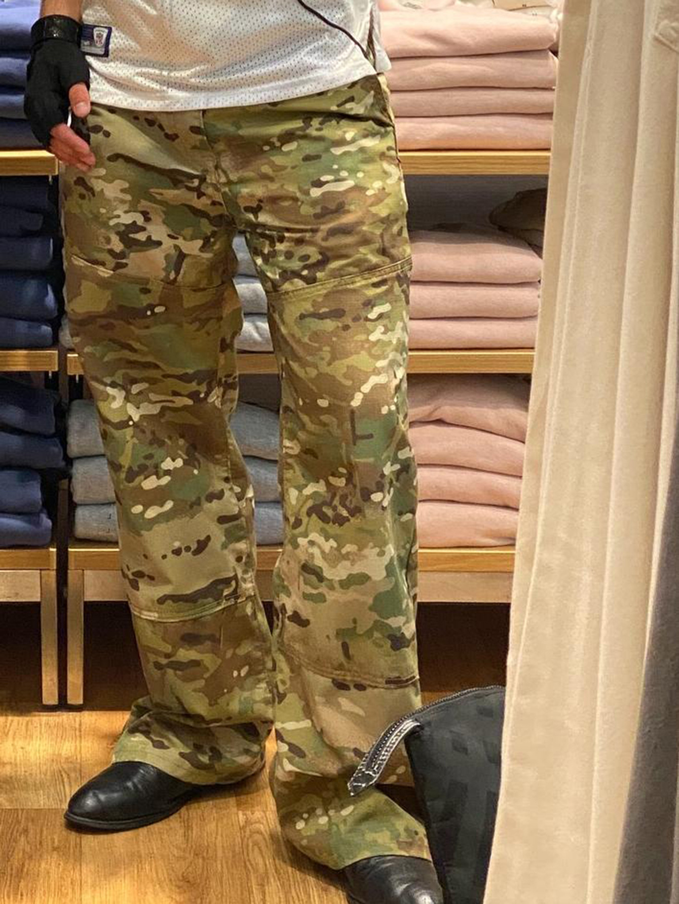 Herren Camouflage Cargohose Locker Geschnittene Arbeitshose_voghion.com