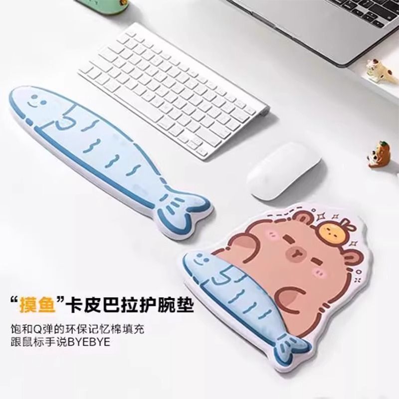 Cute and Happy Fishing Wrist Mouse Pad Wrist Keyboard Hand Rest Keyboard Pad Office Mouse Pad Cute and Happy Fishing Wrist Mouse Pad Wrist Keyboard Hand Rest Keyboard Pad Office Mouse Pad