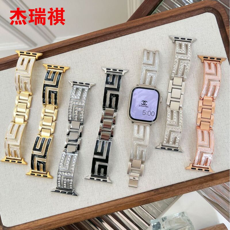 Pearl Oil Metal Watch Band Suitable for Apple Watch Wristband Iwatch56789Se Smart Watch Band