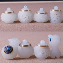 夜光石镂空雕刻茶壶可打开香炉钥匙扣手机链吊坠小鹿钱袋香囊坠子