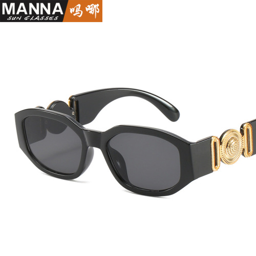 Cross-border new small frame sunglasses for women, retro polygonal trendy sunglasses for men, driving, disco, street photography, glasses