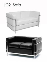Le Corbusier LC2 sofa 不锈钢中古单人沙发双人网红服装店家具