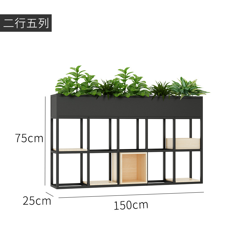 긴 150 * 너비 25 * 높이 75cm 자체 포함 된 나무 상자 파티션 로그 색상