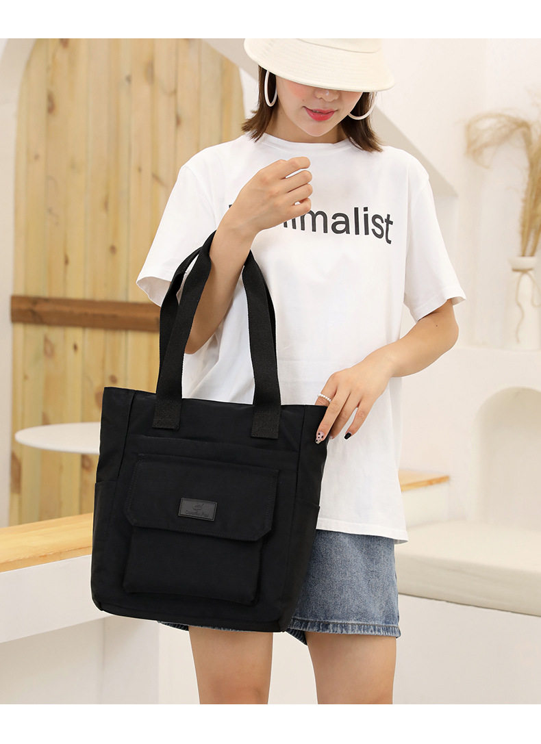 Custom-made tote bags for women, large-capacity fashionable and trendy handbags, printed LOGO nylon water-resistant single-shoulder bags undefined