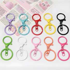 彩色烤漆锌合金灯泡龙虾扣8字3件套钥匙扣配件小玩偶挂件饰品挂扣