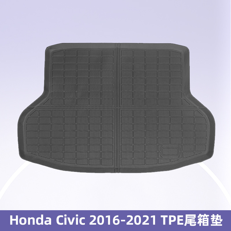 Aplicable a Honda Civic 2016 - 2021 TPE Foot Pads 3D All Weather Material Backpack Pads