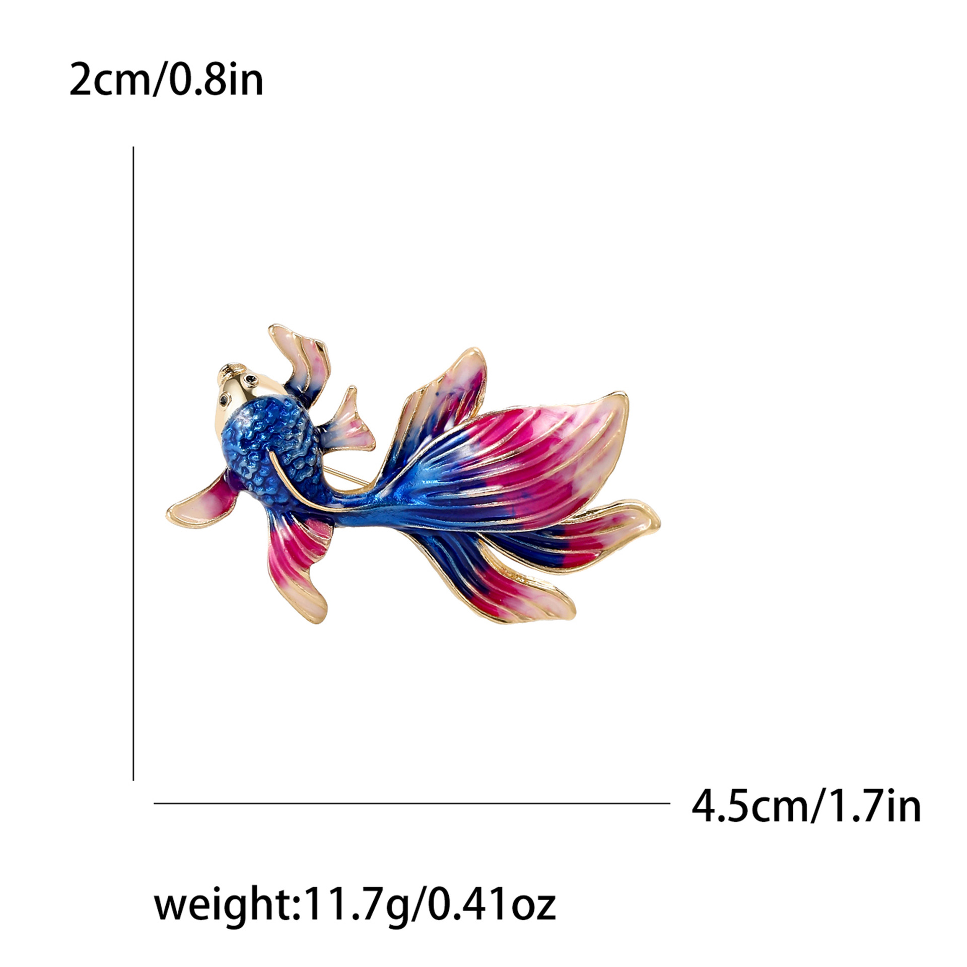 15g Weight Brooches Classification Banquet Occasion Alloy Material Goldfish Pattern All Seasons Season Women's Gender Enamel Design Chinoiserie Style Chinoiserie Pin Goldfish Alloy Enamel Women's Brooches 9