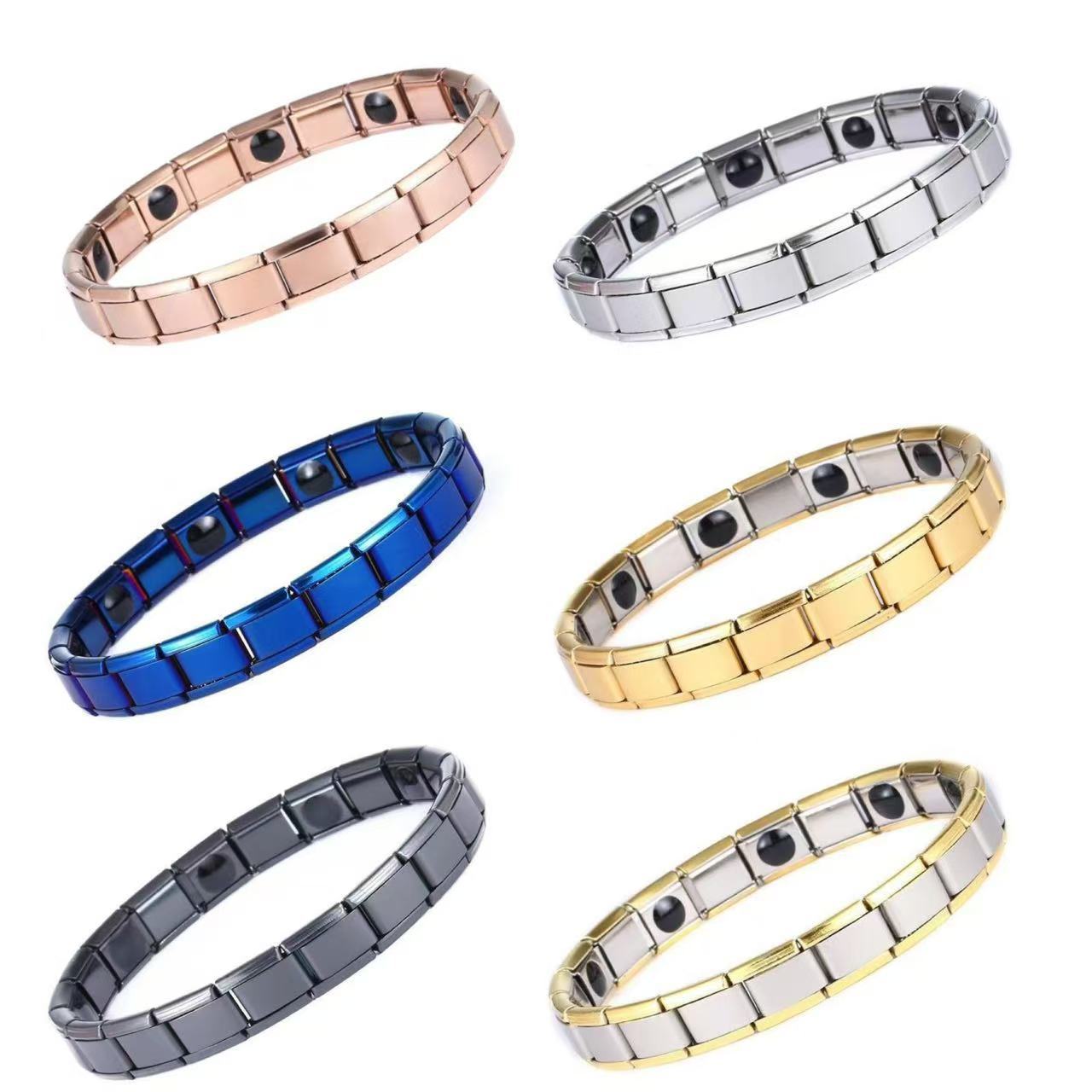 Pulseras de acero inoxidable y titanio para hombre y mujer, populares en el mercado internacional de Longhe, modernas, sencillas y exquisitas, al por mayor.