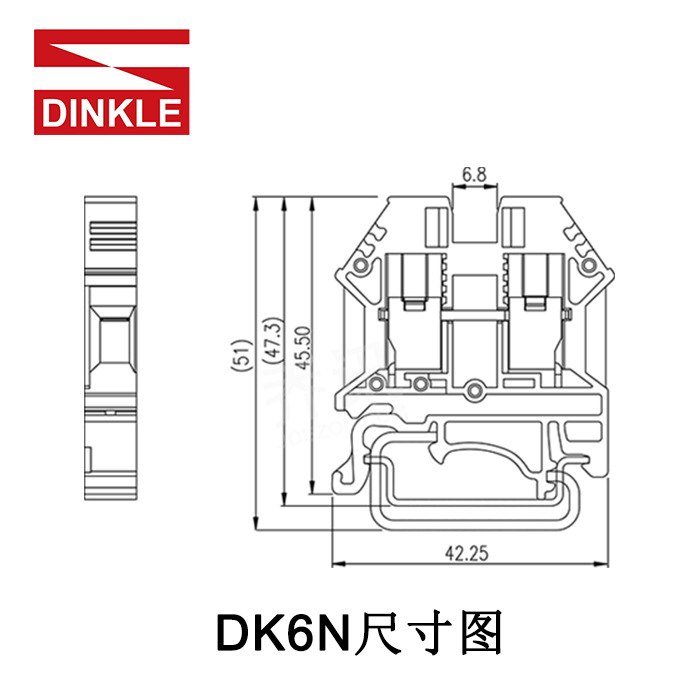 DINKLE DK6N ��˿ʽ ����ֱͨ ���߶��� һ��һ�� 1000V,41A,��ɫ