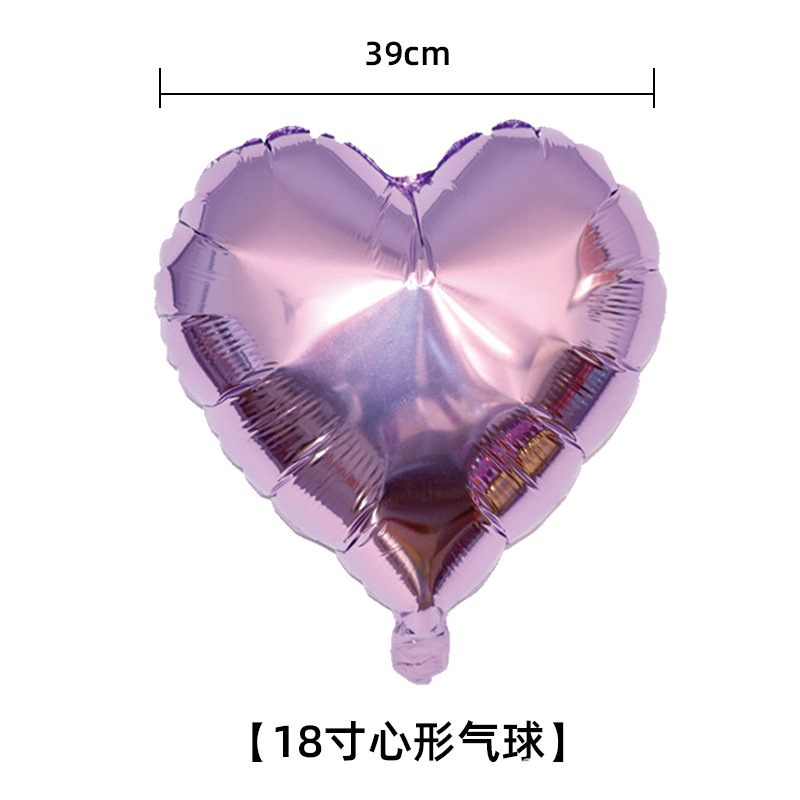 18 pulgadas amor globo de aluminio boda Día de San Valentín Día de Año Nuevo decoración suministros sala de bodas en forma de corazón globo de papel de aluminio