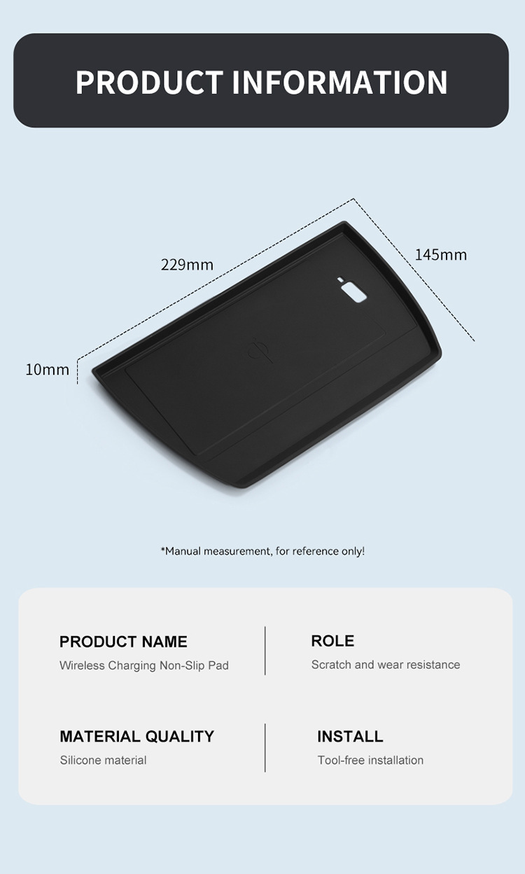 Suitable for 25-26 Models of Forester, Wireless Charging Silicone Anti-Slip Mat for the Center Console, Protective Car Accessories, Modification Parts