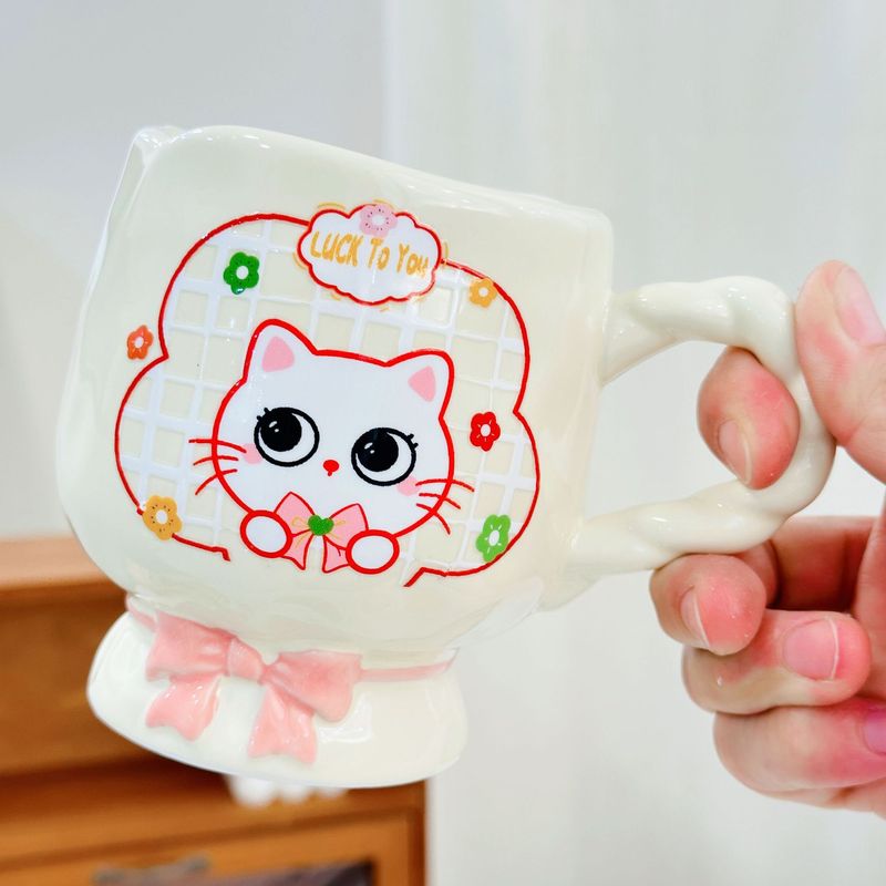 スーツケースセット、マグカップ、高級カップ、セラミックうさぎゴブレット、女の子の誕生日プレゼント、お土産|undefined