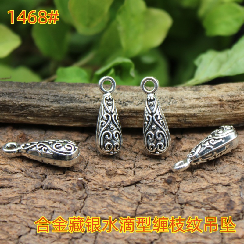 metal pendant drop-shaped