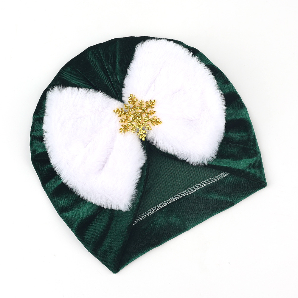 Fashion Snowflake Bowknot Baby Hat display picture 3