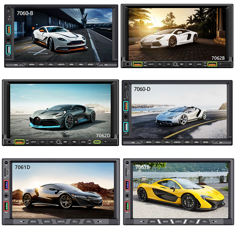 Новые 6 7-дюймовых 2DIN с двумя слитками автомобиля MP5 мультимедийный плеер двойной USB Bluetooth-реверс MP3