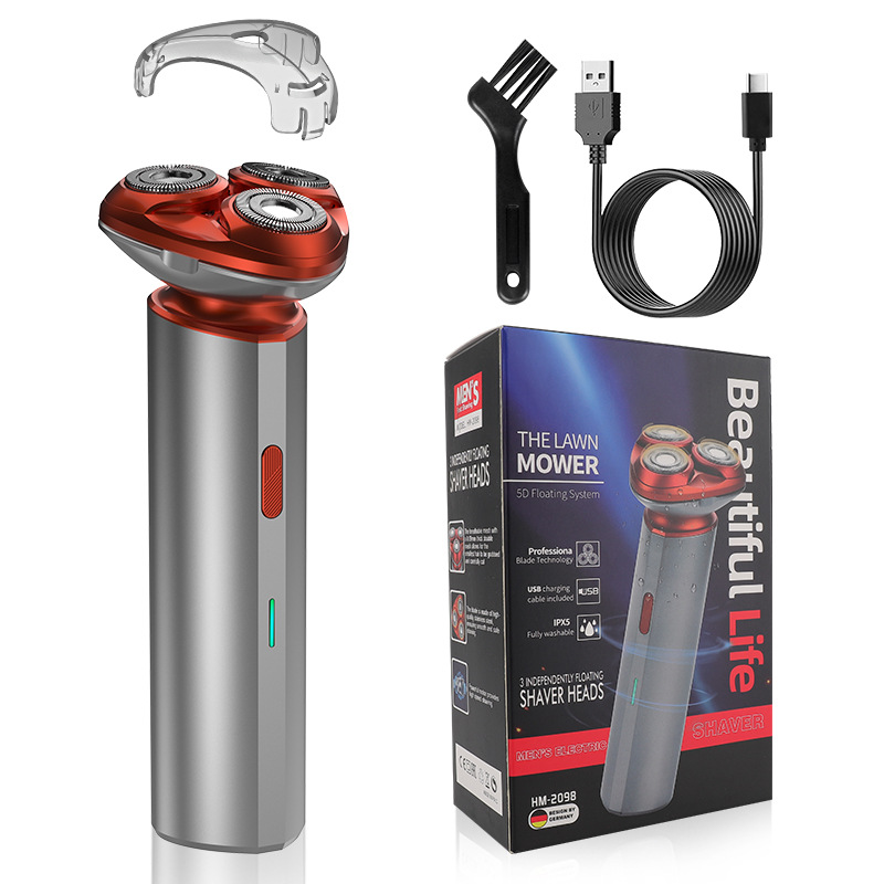 Nuevo tres-cuchillo neto hogar máquina de afeitar eléctrica de los hombres cuchillo de afeitar portátil lavado cuchillo de afeitar