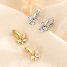 超仙蝴蝶结镶钻耳扣2024年新款潮小众设计耳饰韩国气质高级感耳环
