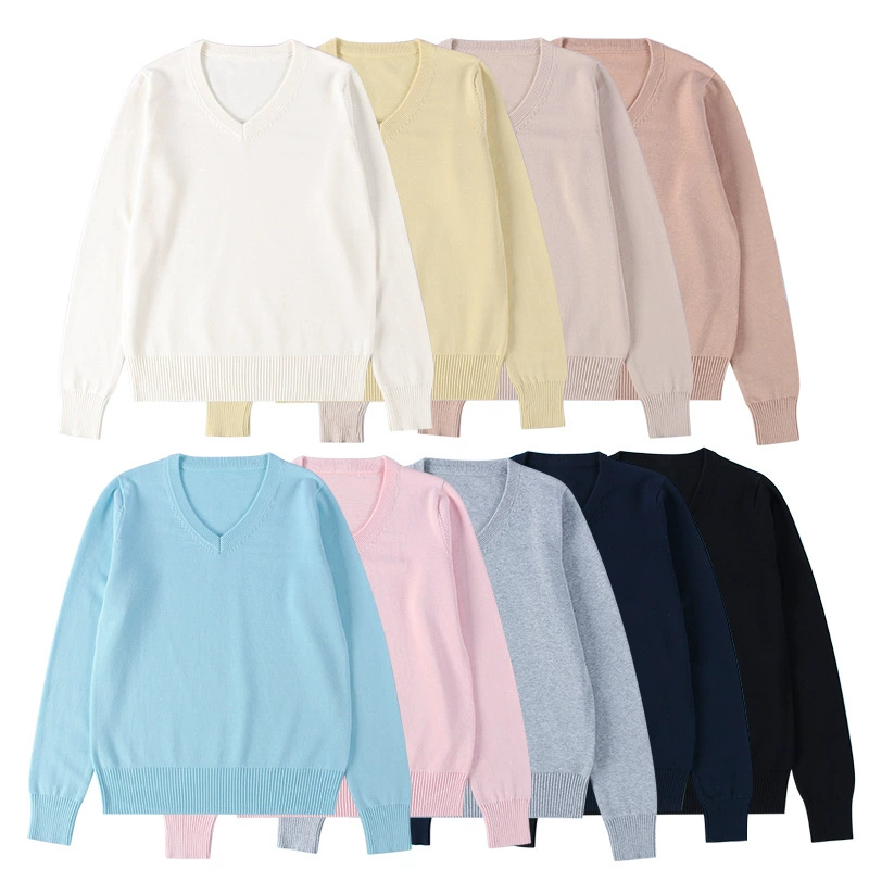 В наличии японская Униформа JK Campus Style для мужчин и женщин, вязаный пуловер с V-образным вырезом для студентов, свитер, униформа