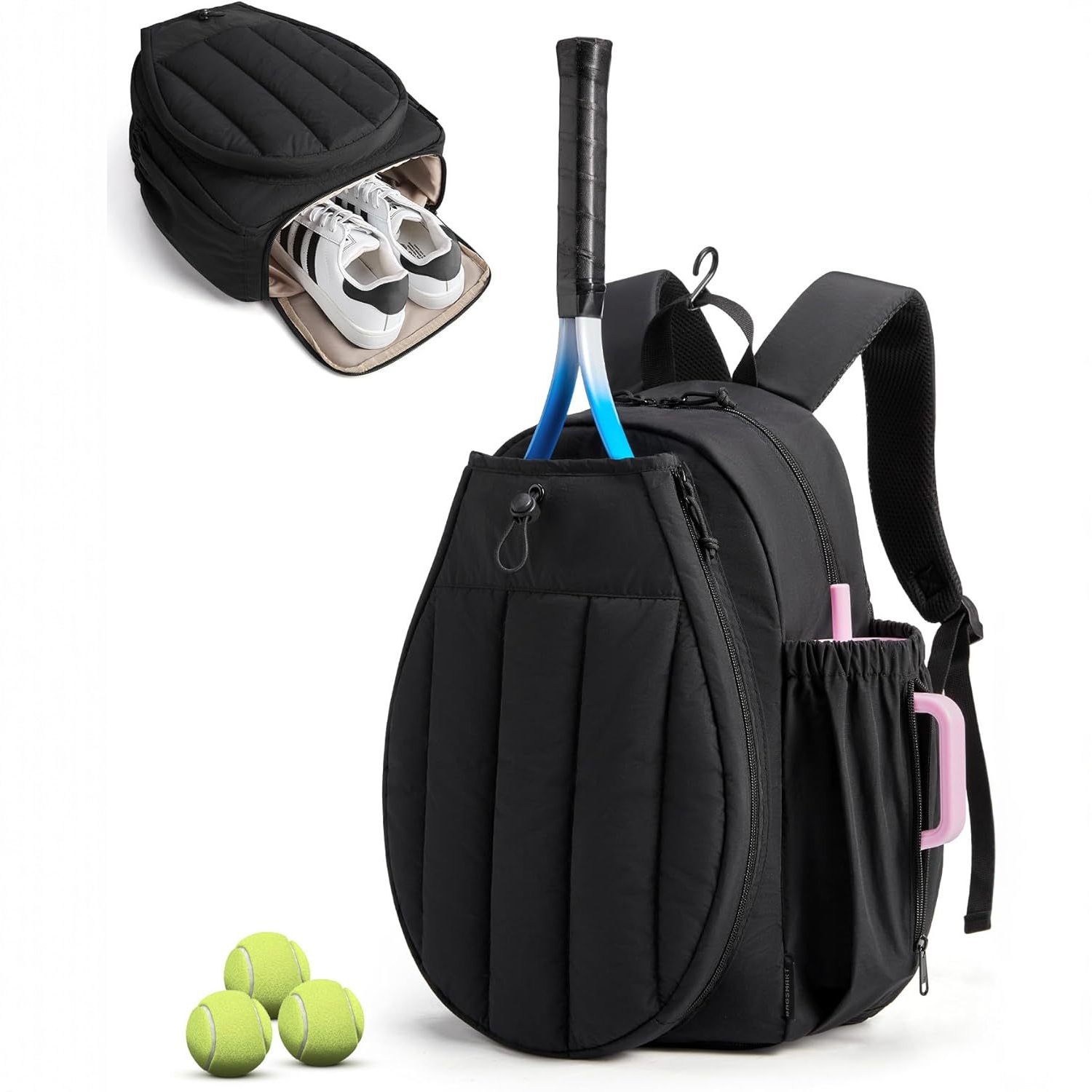 In-Stock Amazon Solid Color Tennis Tote Bag for Men and Women, Fashionable Portable Badminton Racket Bag, Large Capacity Outdoor Backpack