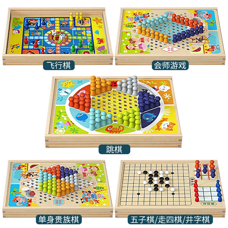 Настольная игра, игрушка, универсальная деревянная Гоmоку, авиаторская шахматная игра, стратегическая игра