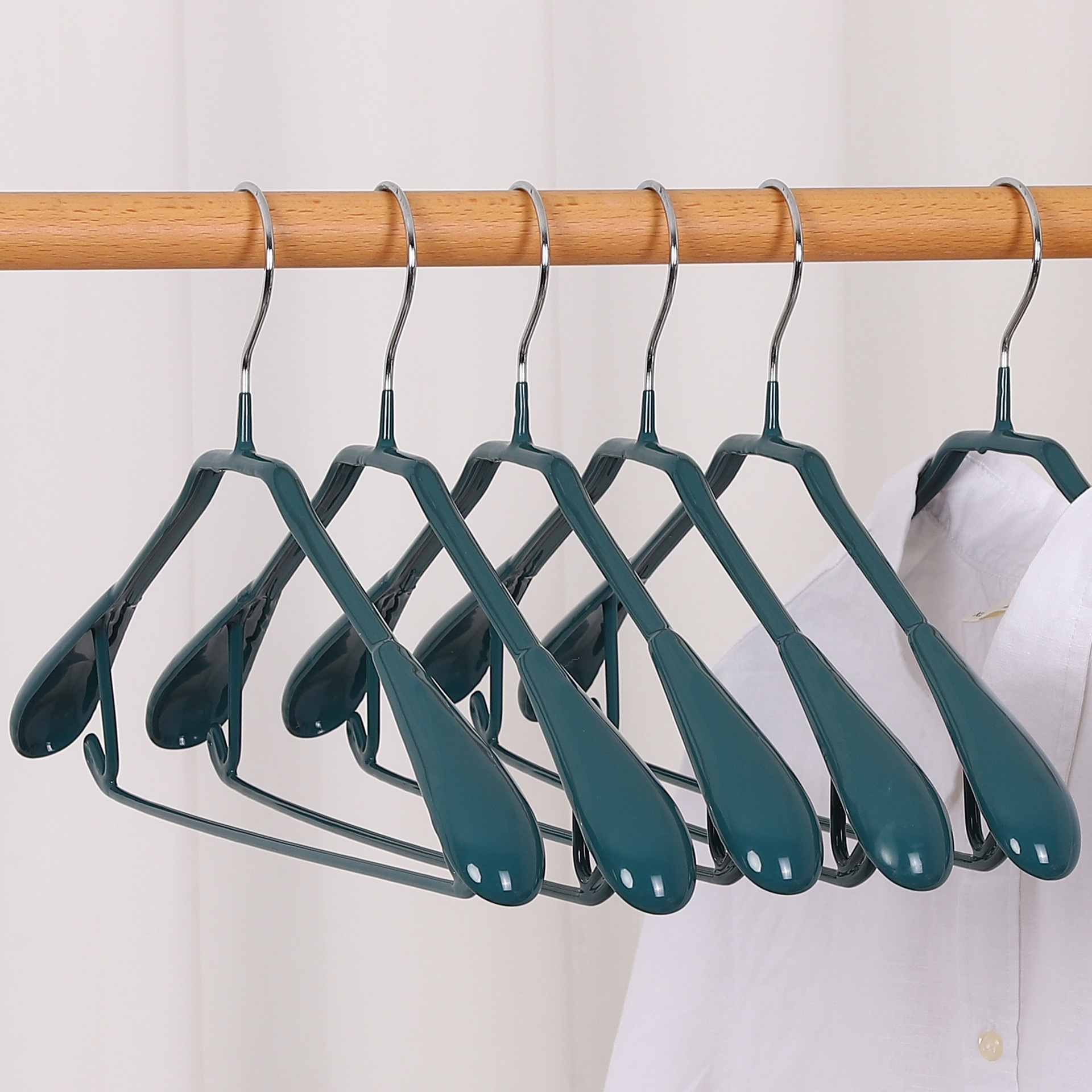 Percha recubierta de plástico semicírculo antideslizante percha de ropa sin costuras para adultos hogar ropa engrosada soporte de almacenamiento de ropa al por mayor